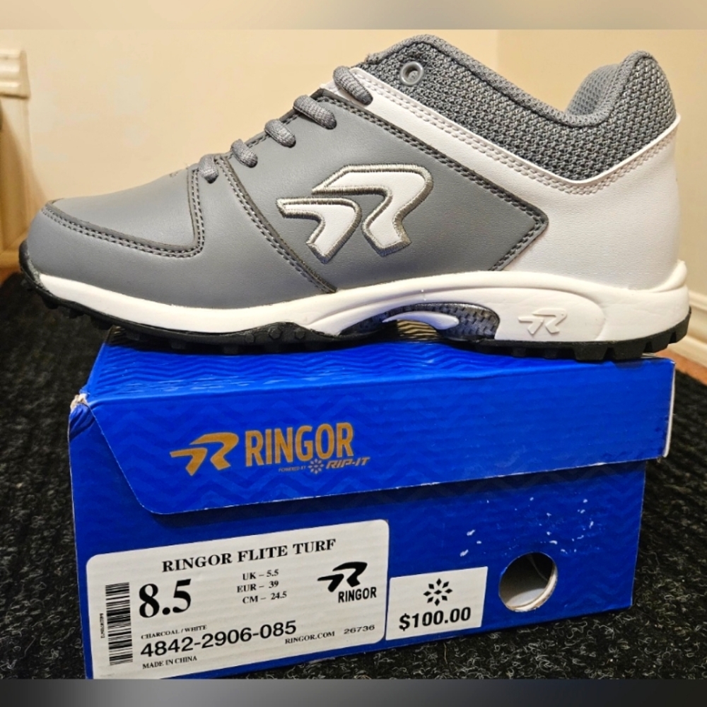 Ringor Flite Turf Sport Shoes (COPY) - size 7, Charcoal / White - Picture 3 of 8